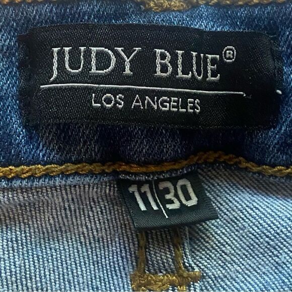 Judy Blue Cut Off Denim Shorts Style JB82103MD Size 11 - Picture 3 of 13